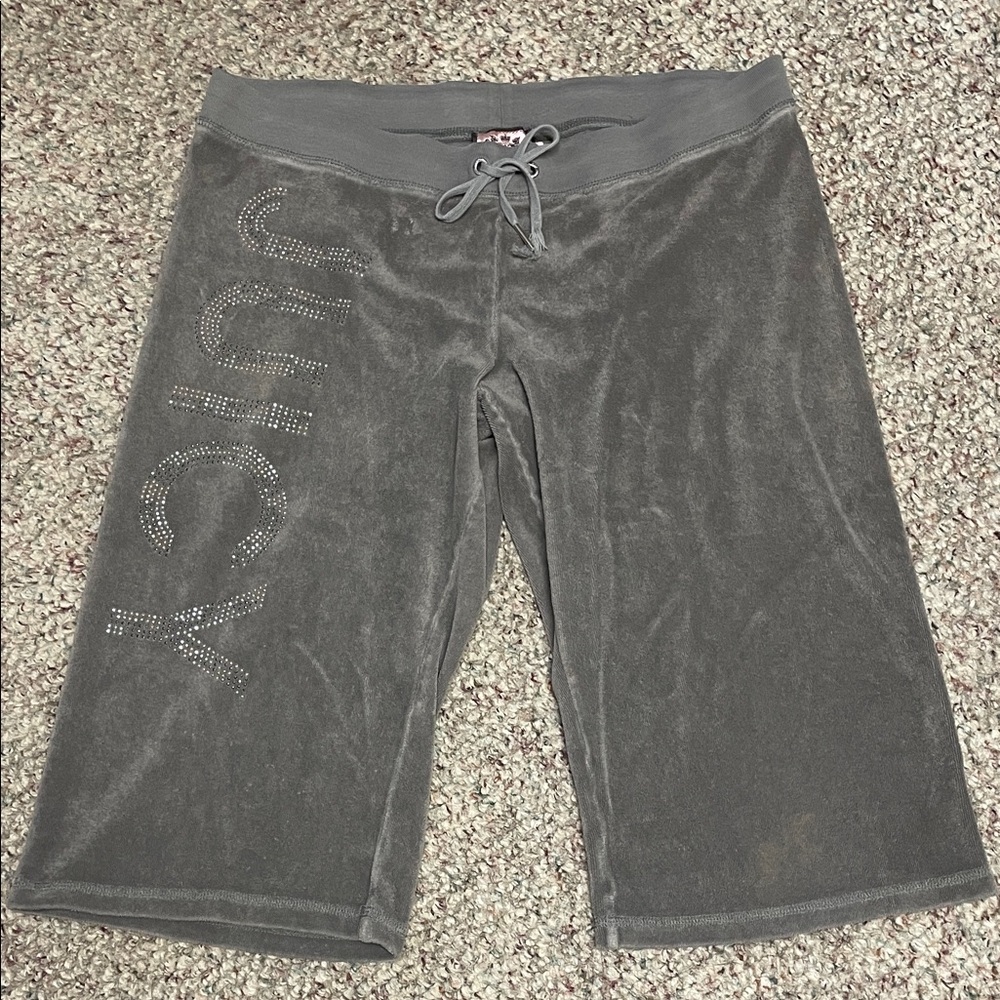 Vintage y2k Juicy Couture Charcoal Terry Capris